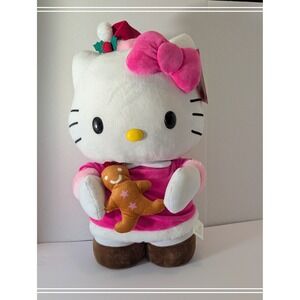 NWT Jumbo Hello Kitty Christmas Greeter 23" Pink Soft Gingerbread CVS Viral 2025